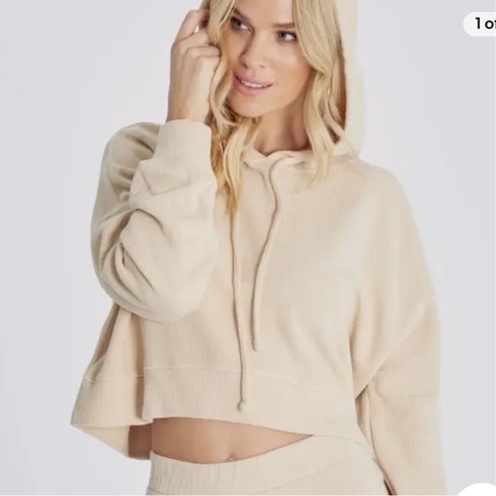Wildfox Cropped Hoodie Sweater Size XL